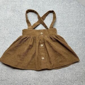 Bailey's blossoms Tan‎ Cord Suspender Skirt 9-12 Months Baby Girl